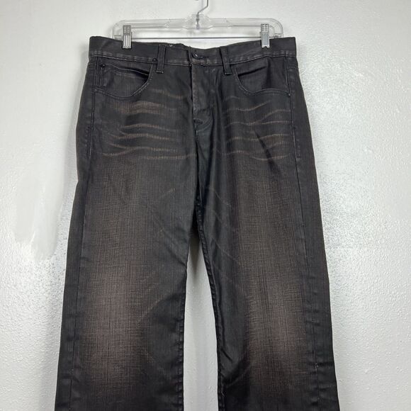 Hudson Byron 5 Pocket Straight Jeans Men 32 Brown Denim Cotton Button Fly USA - Picture 9 of 14